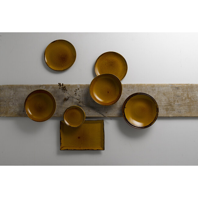 Dudson Servies Horeca Kwaliteit Harvest Brown Walled Plate 21cm 6/box