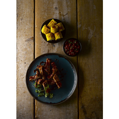 Dudson Dudson | Harvest Blue Walled Bord 21cm