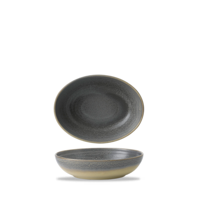 Dudson Servies Horeca Kwaliteit Evo Granite Deep Oval Bowl 21,6x16,4cm 6/box