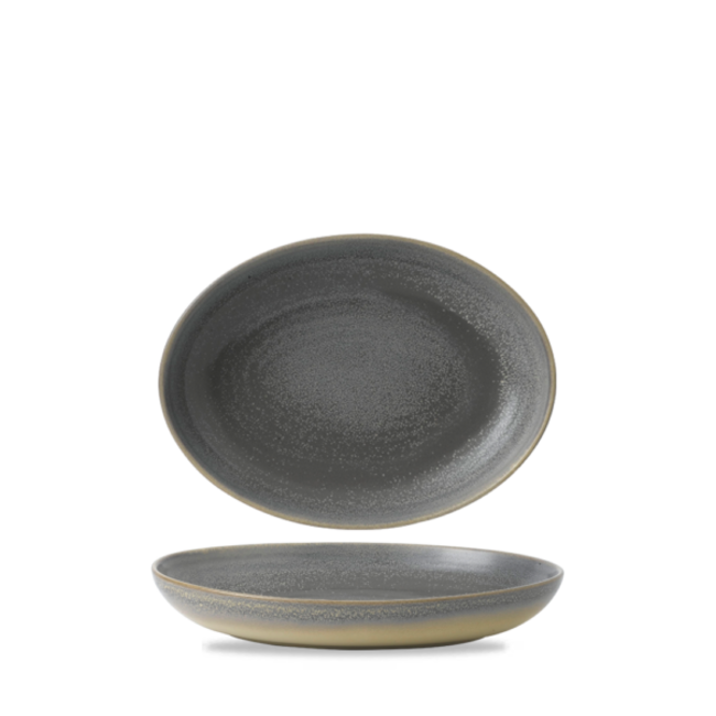 Dudson Servies Horeca Kwaliteit Evo Granite Deep Oval Bowl 26,7x19,7cm 6/box