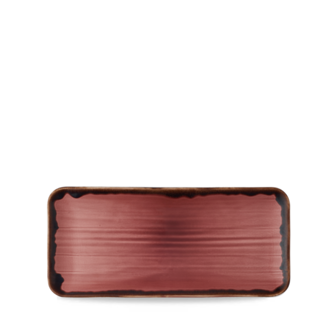 Dudson Servies Horeca Kwaliteit Harvest Plum Organic Coupe Rect, Platter 34,6x15,6cm 6/box