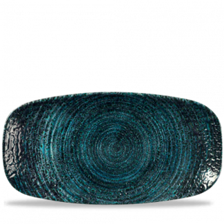 Homespun Chroma Blue Chefs Oblong Bord 15x30cm