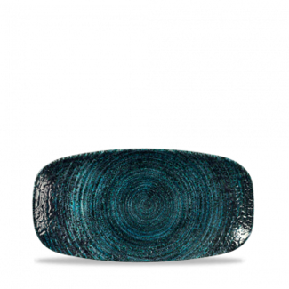 Homespun Chroma Blue Oblong Chefs Bord 12x20cm