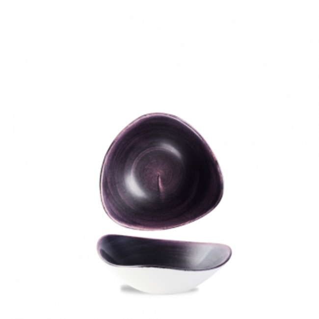 Stonecast Patina Deep Purple Triangular Bowl 15.3cm 12/box