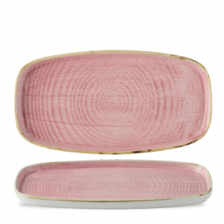 Stonecast Petal Pink Oblong Chefs Walled Bord 15x30cm