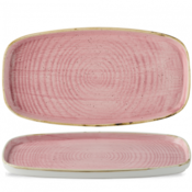 Churchill Stonecast Petal Pink Oblong Chefs Walled Bord 18,5x35cm