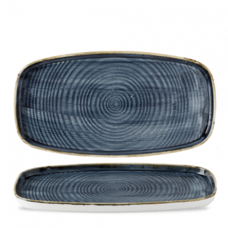 Stonecast Blueberry Oblong Chefs Walled Bord 15x30cm