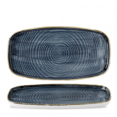 Stonecast Blueberry Oblong Chefs Walled Bord 15x30cm
