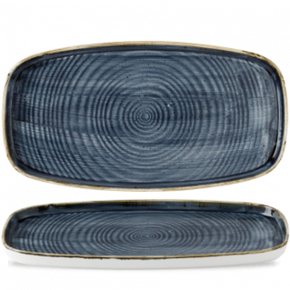 Stonecast Blueberry Oblong Chefs Walled Bord 19x35cm