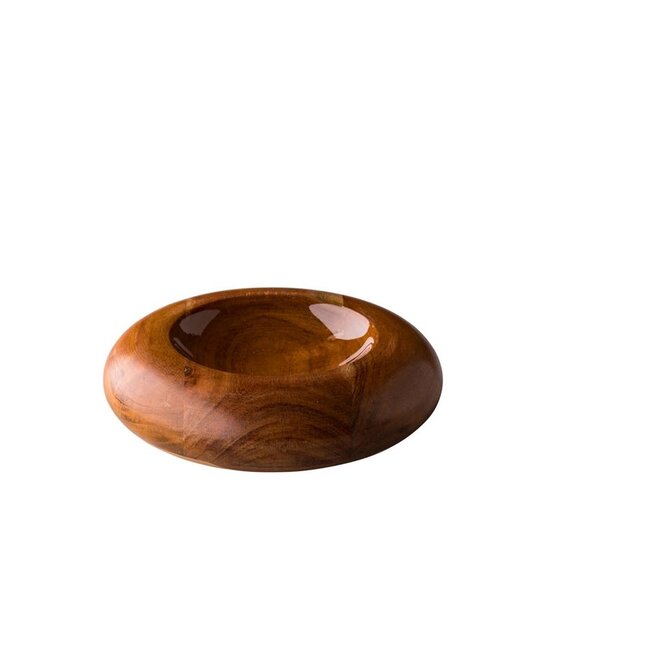 Q Authentic Servies Horeca Kwaliteit Shapes eik houten donut 17 cm