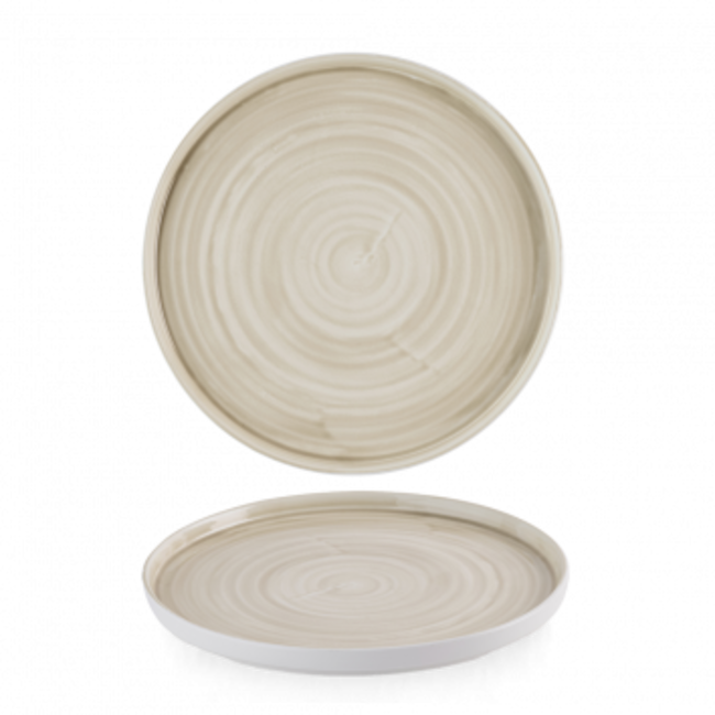 Stonecast Canvas Natural Walled Plate 26cm 6/box