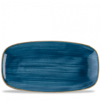 Churchill Churchill | Stonecast Java Blue Oblong Plate 35.5x18.9cm