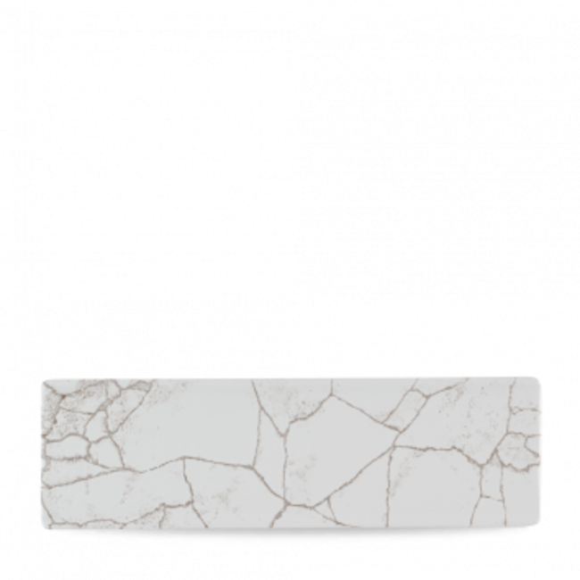Studio Prints Kintsugi Agate Grey Oblong Plate 30X9cm 6/box