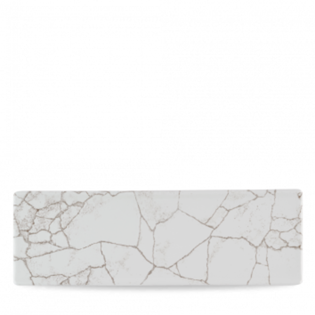 Studio Prints Kintsugi Agate Grey Oblong Plate 33X11cm 6/box