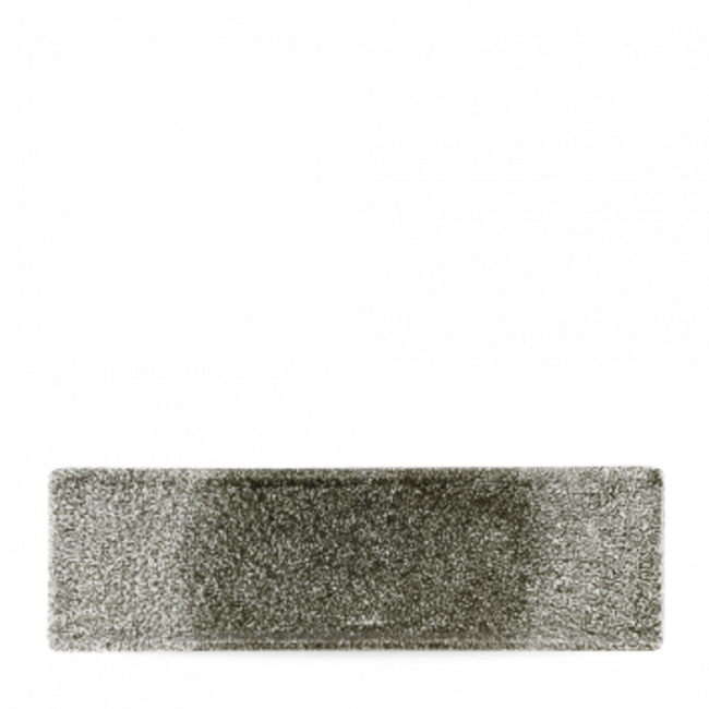 Raku Quartz Black Oblong Plate 30X9cm 6/box