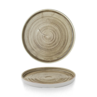 Churchill Servies Horeca Kwaliteit Stonecast Patina Antique Taupe Walled Bord 21cm