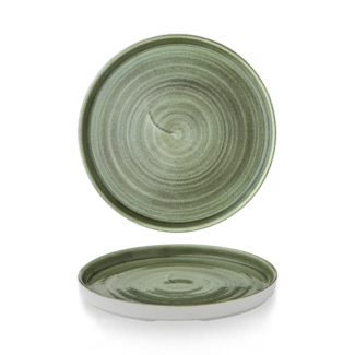 Churchill Servies Horeca Kwaliteit Stonecast Patina Burnished Green Walled Bord 21cm