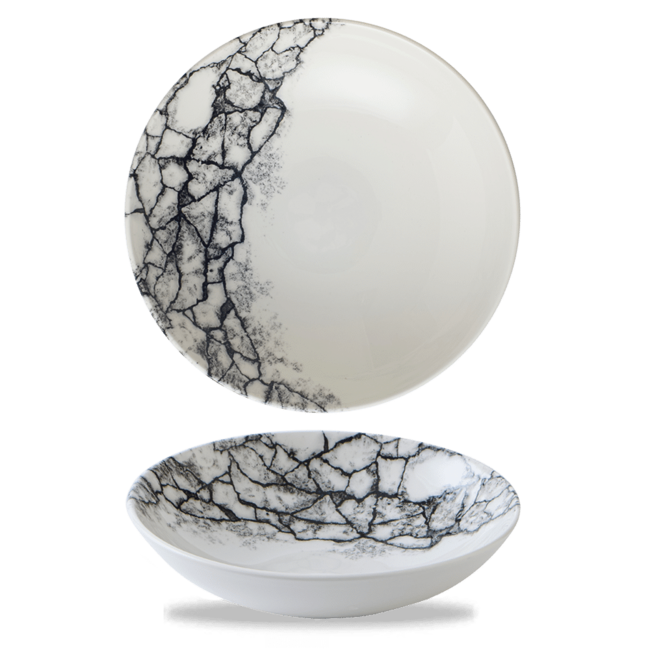 Kintsugi Accents Quartz Black Evolve Coupe Bowl 12/box