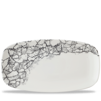 Kintsugi Accents  Quartz Black  CHEFS OBLONG  Bord 13 7/8X7