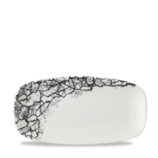 Kintsugi Accents  Quartz Black  CHEFS OBLONG  Bord 11 3/4X6"