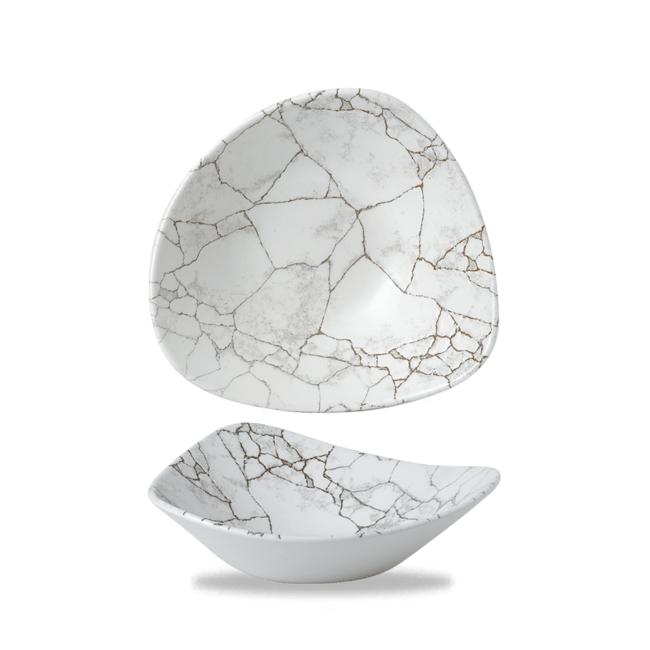 Studio Prints Kintsugi Agate Grey Lotus Bowl 23cm 12/box