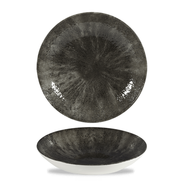 Churchill Servies Horeca Kwaliteit Stone Quartz Black Evolve Coupe Bowl 25cm 12/box