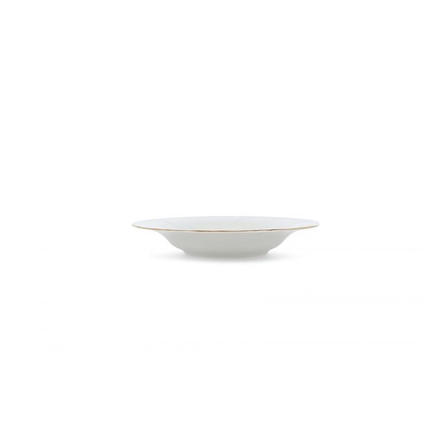 BonBistro Servies Horeca Kwaliteit BonBistro | Diep bord 23,5/14xH4cm met gouden rand Retro