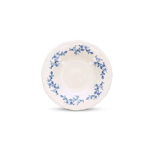 BonBistro Servies Horeca Kwaliteit F2D | Diep bord 23,5/14 x  H4 cm blue flower Retro 6/box
