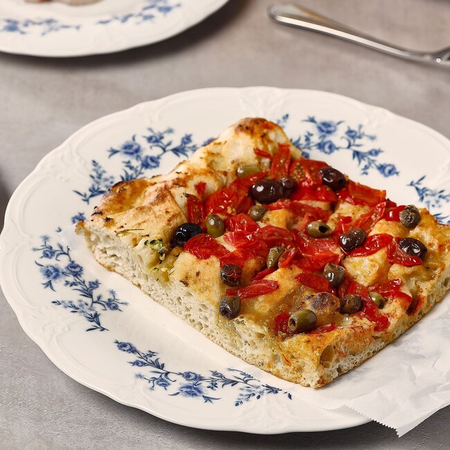 BonBistro Servies Horeca Kwaliteit F2D | Plat bord 32 cm blue flower Retro 2/box