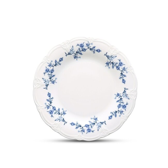 BonBistro Servies Horeca Kwaliteit F2D | Plat bord 32 cm blue flower Retro 2/box