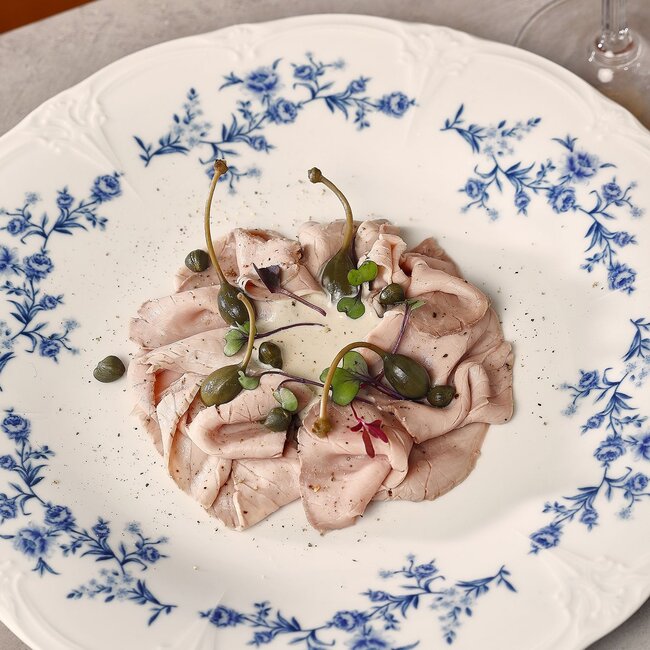 BonBistro Servies Horeca Kwaliteit F2D | Plat bord 27 cm blue flower Retro 6/box