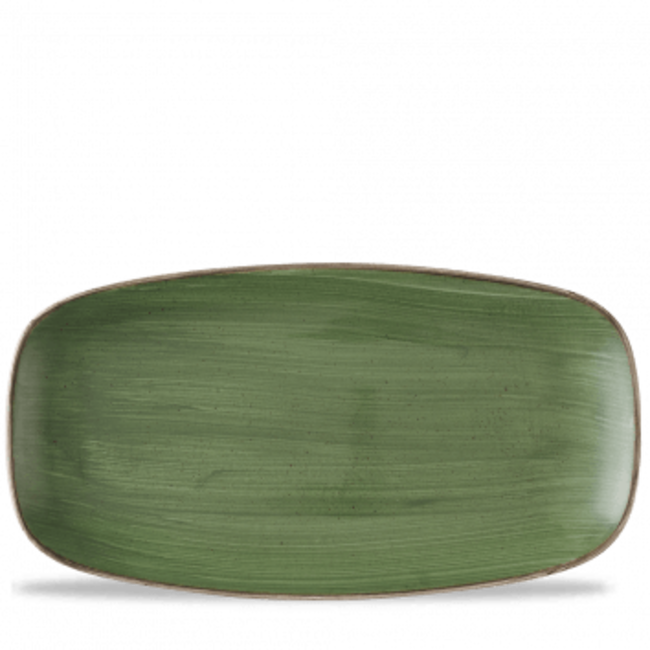 Churchill Servies Horeca Kwaliteit Stonecast Sorrel Green Chef Oblong Plate 35,5x18,9 cm 6/box