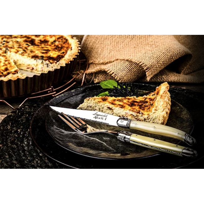 Laguiole Premium Line Steakmessen Parelmoer 6/set