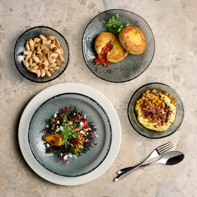 Churchill Servies Horeca Kwaliteit Viana Glass Dusk Organic Plate 22,5 cm 6/box