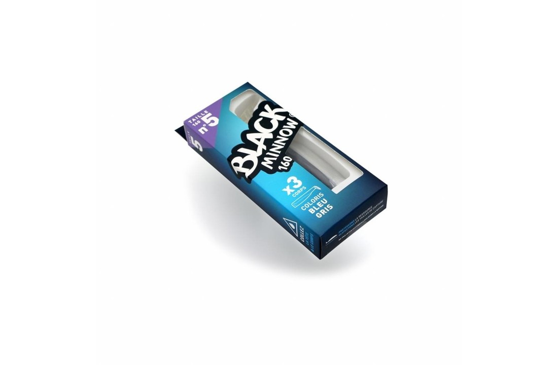 BLACK MINNOW 140 3 LURES BODIES DARK BLUE