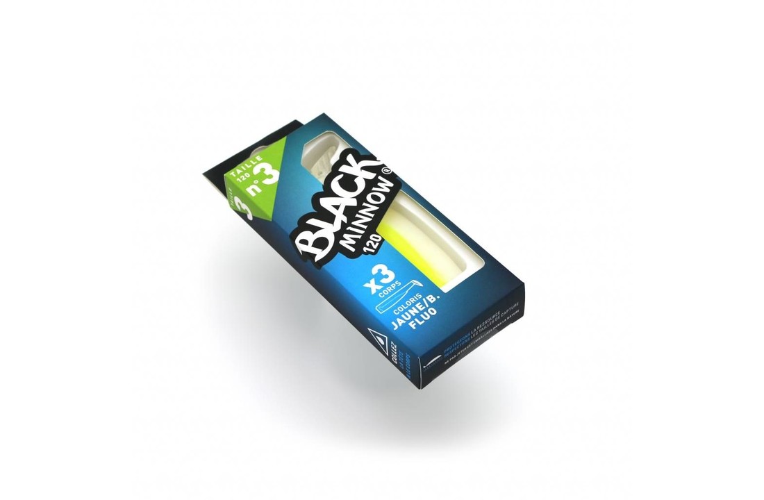 BLACK MINNOW 120 3 BODIES YELLOW FLUO/WHITE