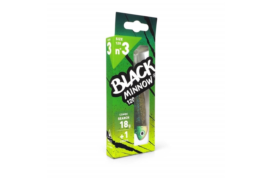 BLACK MINNOW 120 COMBO SHORE 18 GRAM PREDATOR + LURE BODY PREDATOR