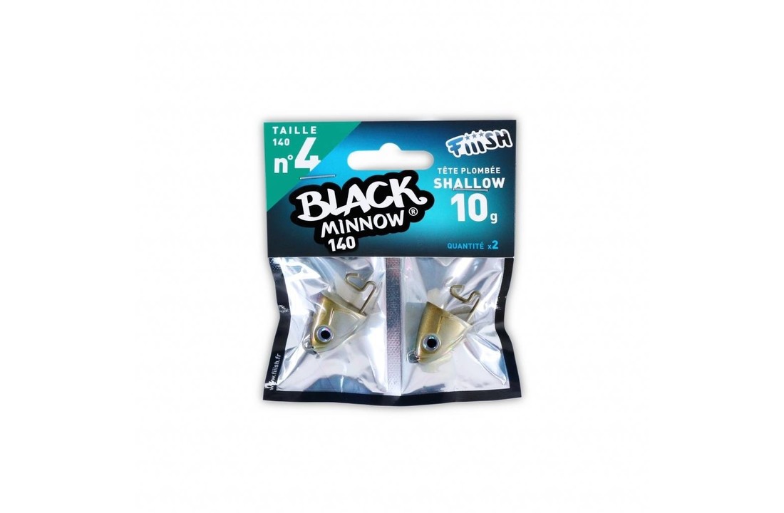 BLACK MINNOW 160 JIGHEAD KAKI SHALLOW 15 GRAM P/2