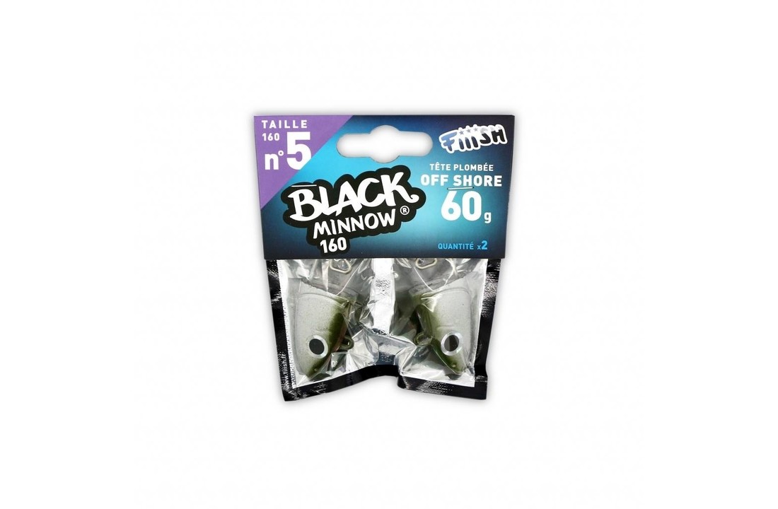 BLACK MINNOW 160 JIGHEAD KAKI OFF SHORE 60 GRAM P/2
