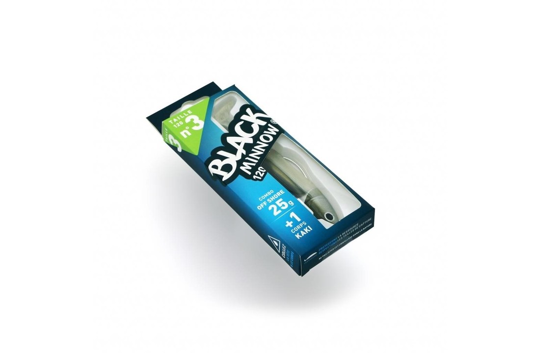 BLACK MINNOW 140 COMBO OFF SHORE 40 GRAM KAKI + LURE BODY KAKI