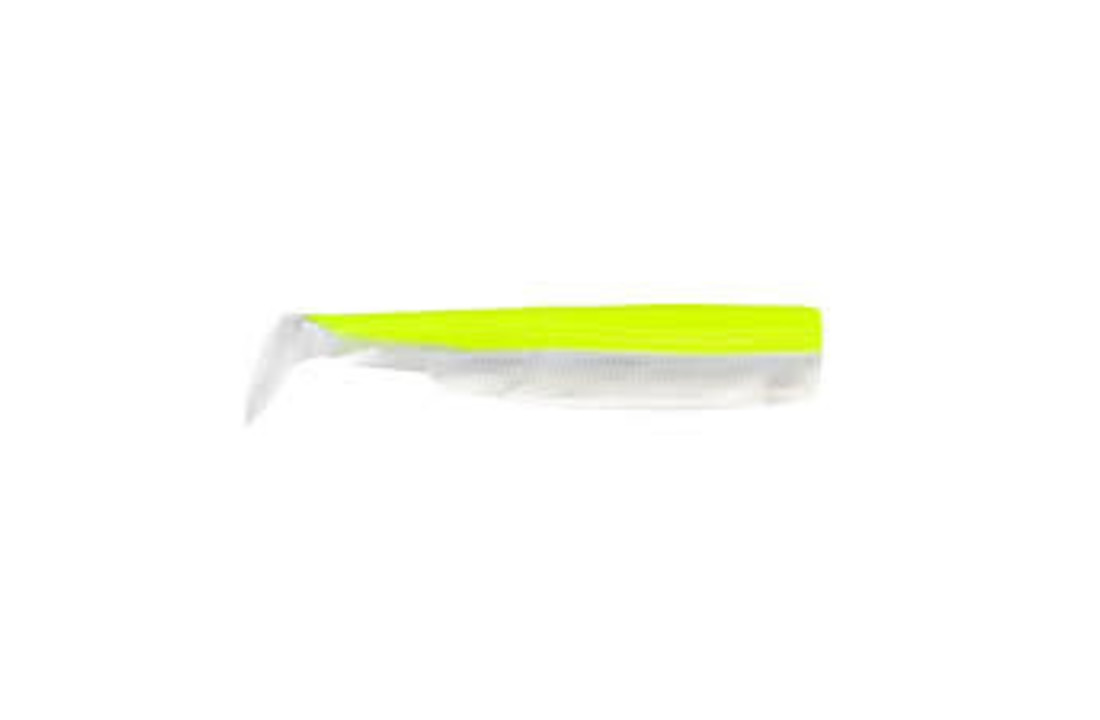 BLACK MINNOW 4 LURES BODIES YELLOW FLUO/WHITE