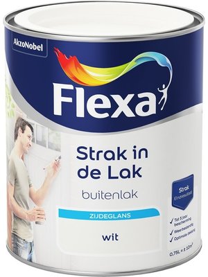 Flexa Strak in de Lak Buitenlak Zijdeglans 750 ml Wit