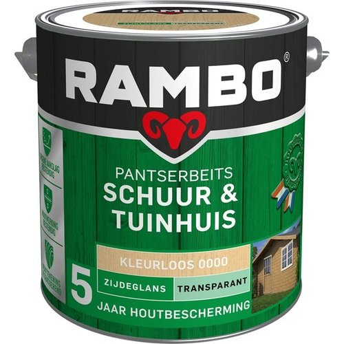 Rambo Pantserbeits Schuur & Tuinhuis Zijdeglans Transparant - Blank