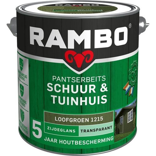 Rambo Pantserbeits Schuur & Tuinhuis Zijdeglans Transparant - Loofgroen