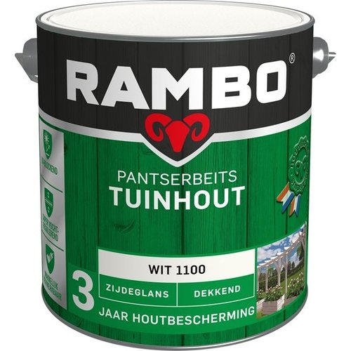 Rambo Pantserbeits Tuinhout Zijdeglans Dekkend - Wit
