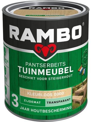 Rambo Pantserbeits Tuinmeubel Zijdemat Transparant - 750 ml Blank