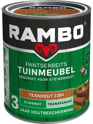 Rambo Pantserbeits Tuinmeubel Zijdemat Transparant - 750 ml Teakhout