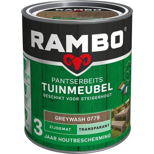 Rambo Pantserbeits Tuinmeubel Zijdemat Transparant - 750 ml Greywash