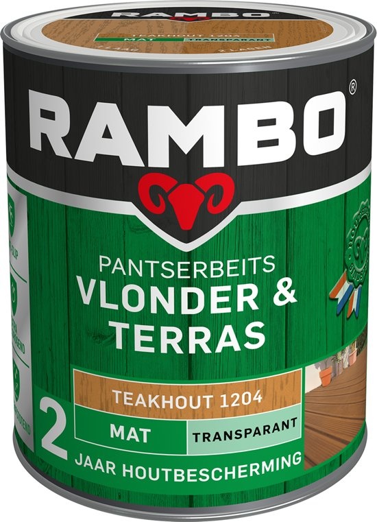 Rimpelingen knuffel waarschijnlijkheid Rambo Pantserbeits Vlonder & Terras Mat Transparant? | Korting tot 40% - De  Verfzaak