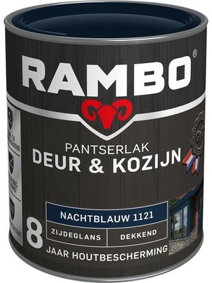 Rambo Pantserlak Deur & Kozijn Zijdeglans Dekkend - 750 ml Nachtblauw